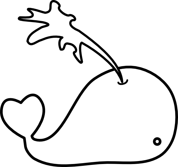clipart love whale