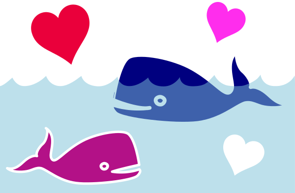 clipart whale love