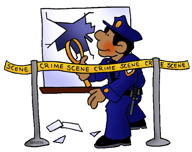 Cartoon lunch room crime. Criminal clipart typical