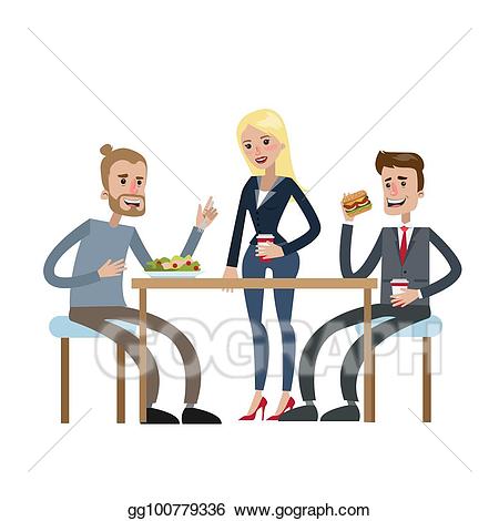 Lunch clipart office lunch. Eps vector at stock