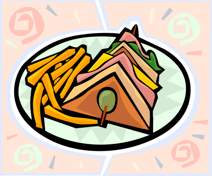 clipart lunch sandwich chip