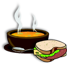 clipart lunch soup sandwich
