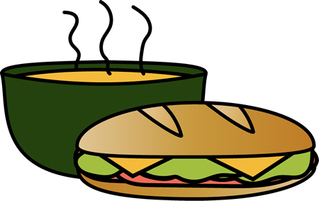clipart lunch soup sandwich