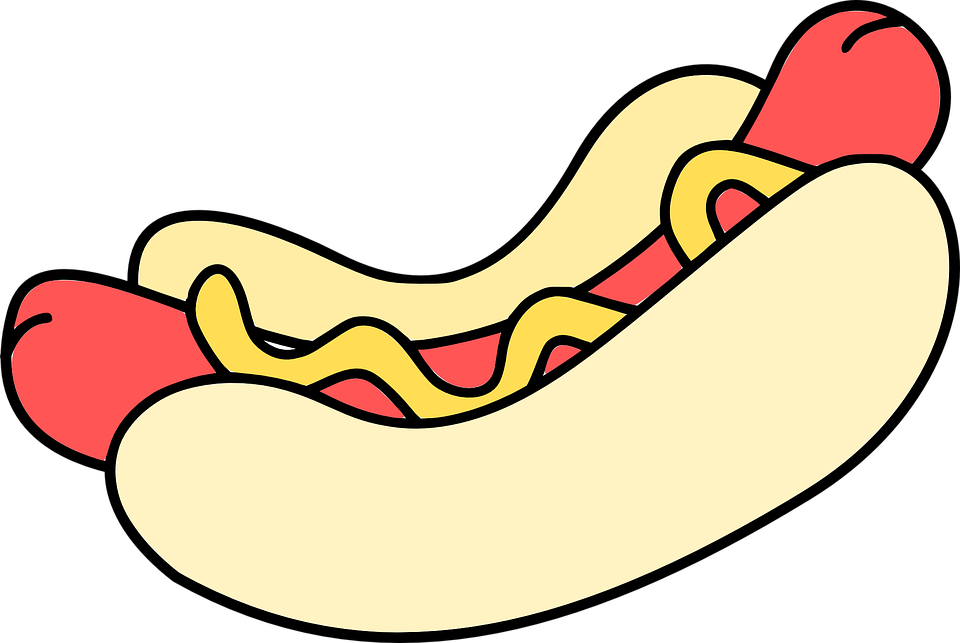 Hot dogs no background. Grill clipart cartoon