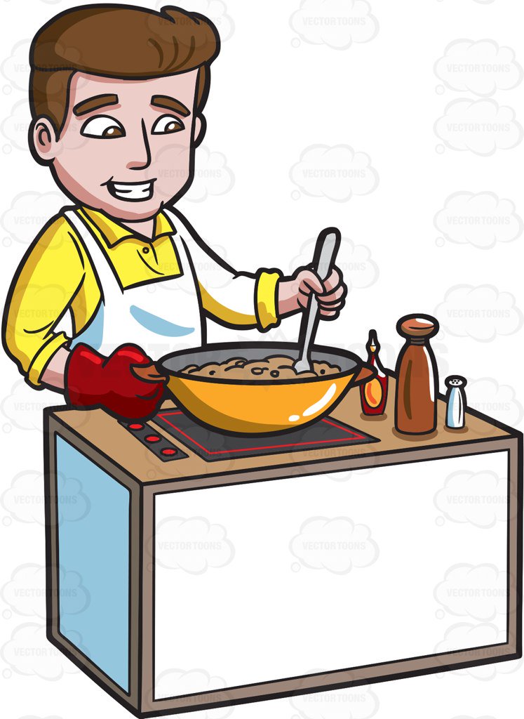 men clipart cooking