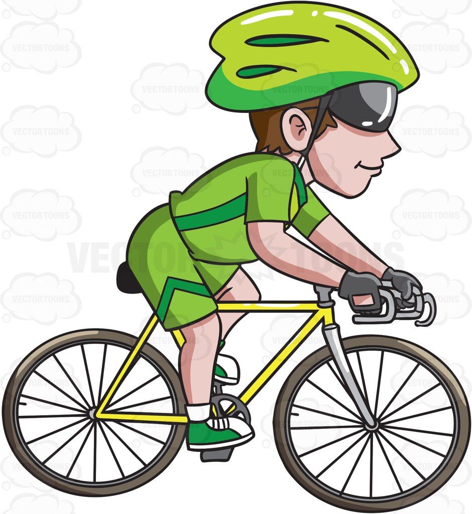 cycling clipart man