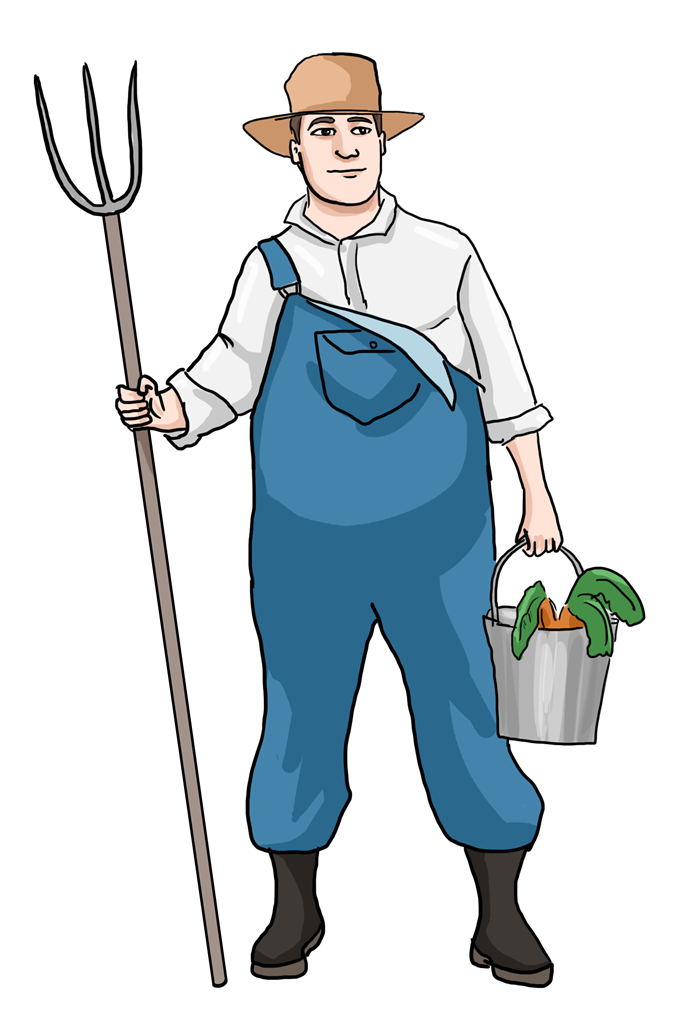 female clipart gardener