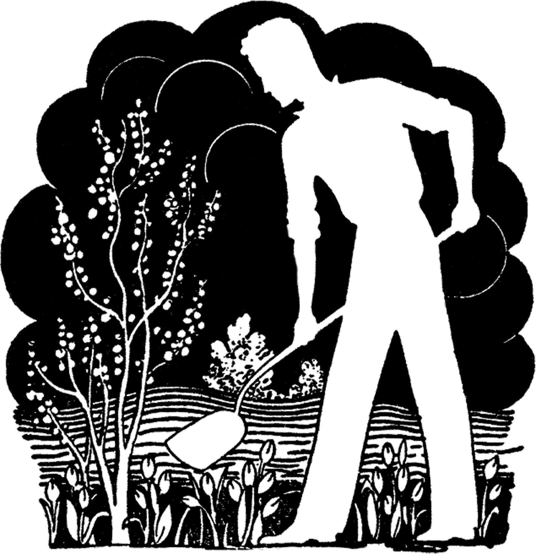 Garden clipart man. Gardening clip art library