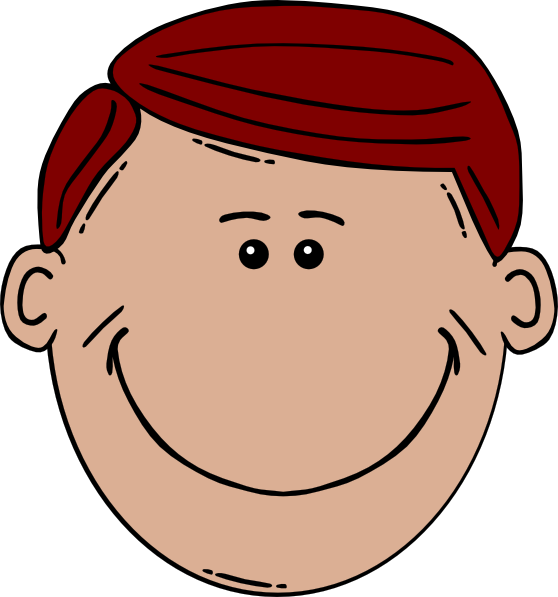 Clipart man head. Red clip art at