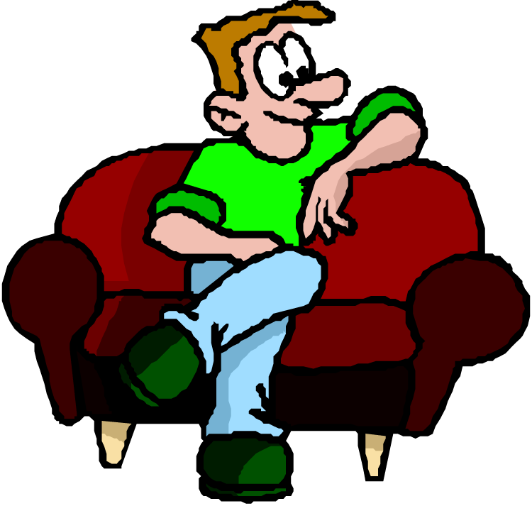  days of fun. Couch clipart sat down