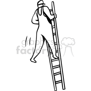 Ladder clipart shoot. Black and white man