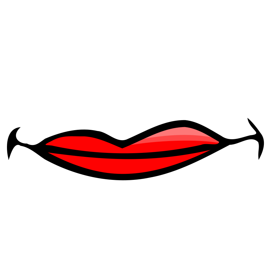 clipart mouth thin lip