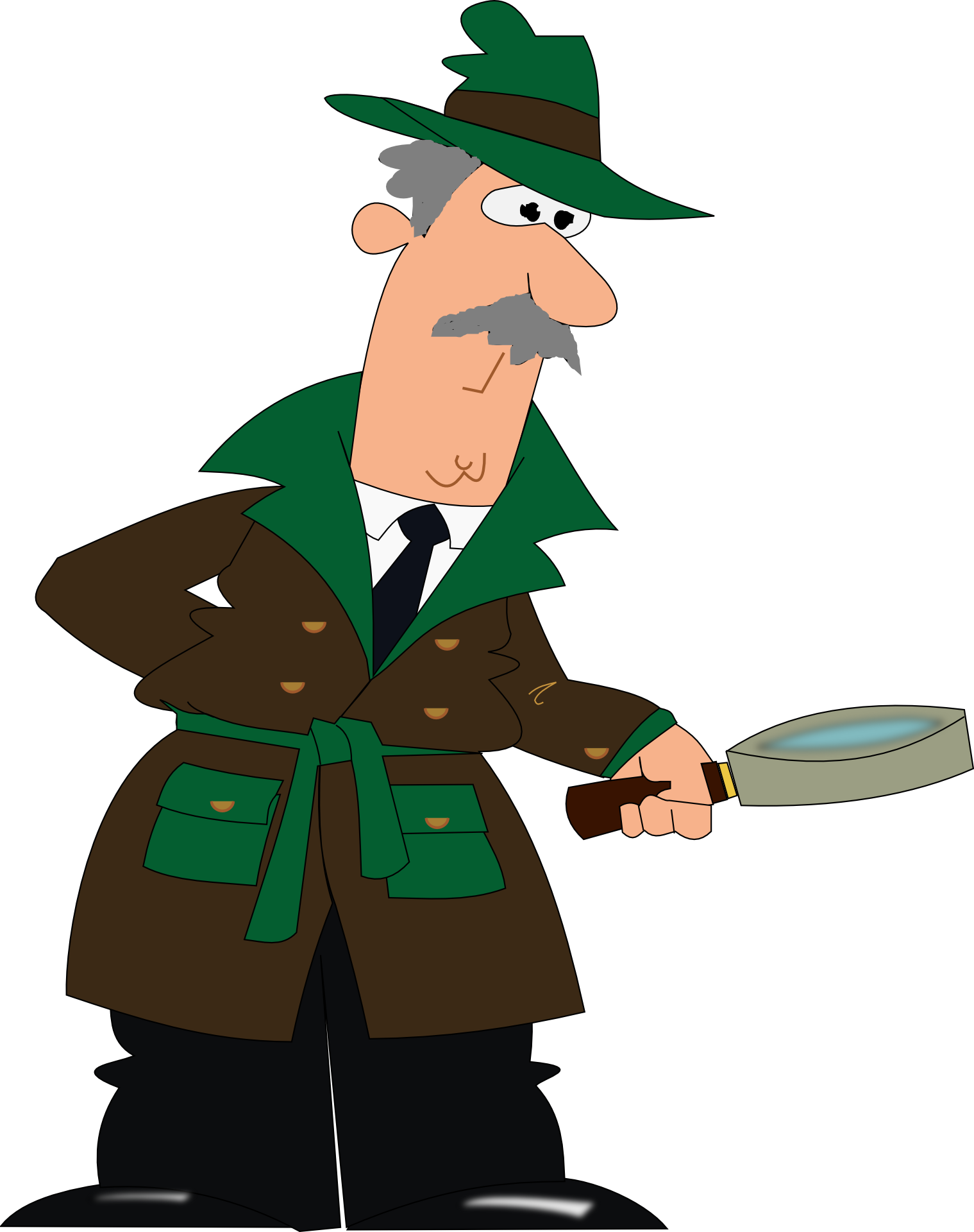 detective clipart magnifying class