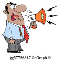 Megaphone clipart guy. Man with a clip