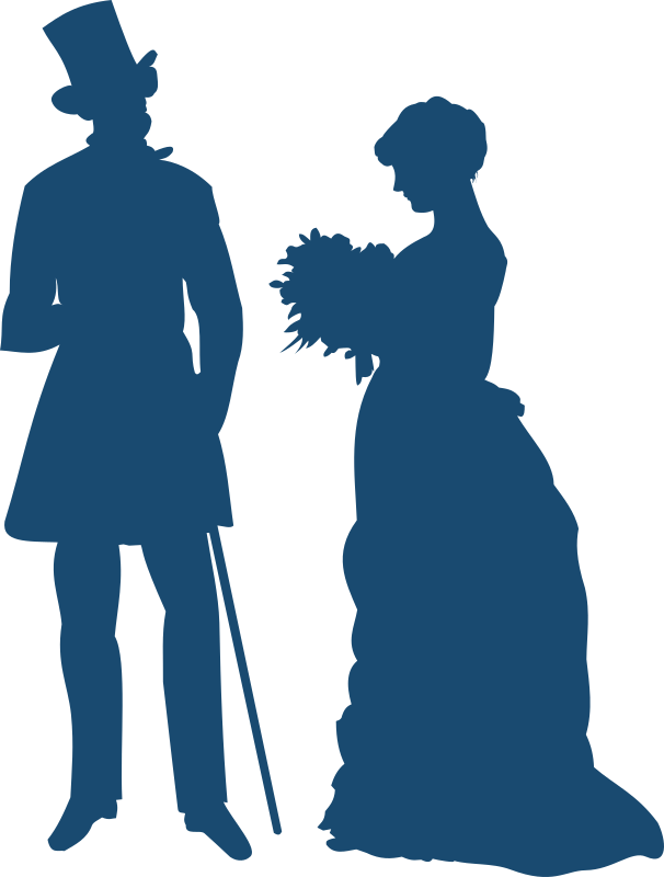 Couple medium image png. Clipart people old fashioned