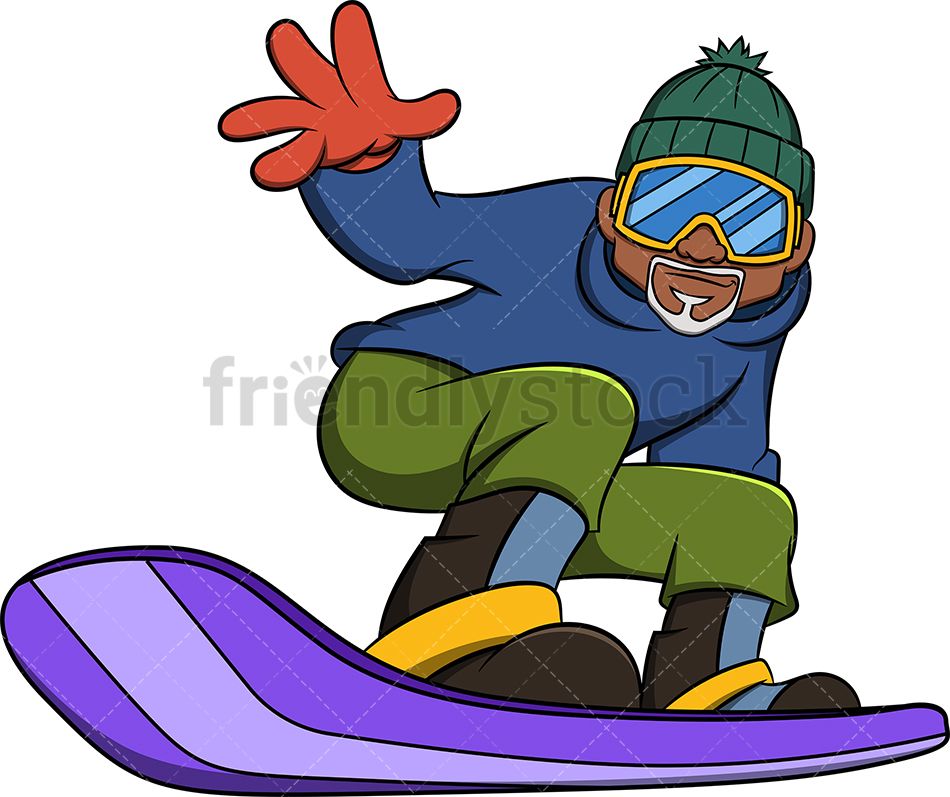 snowboarding clipart man