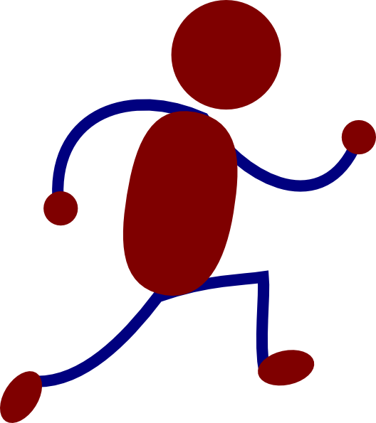 Running figure red clip. Runner clipart logo vector