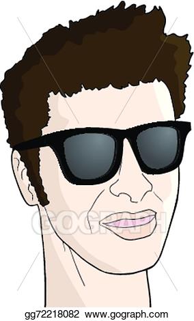 Clipart sunglasses man clipart. Vector illustration 
