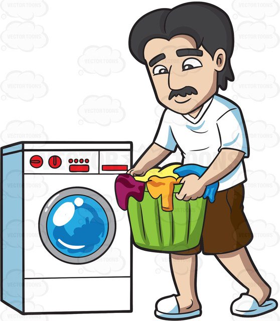 laundry clipart man
