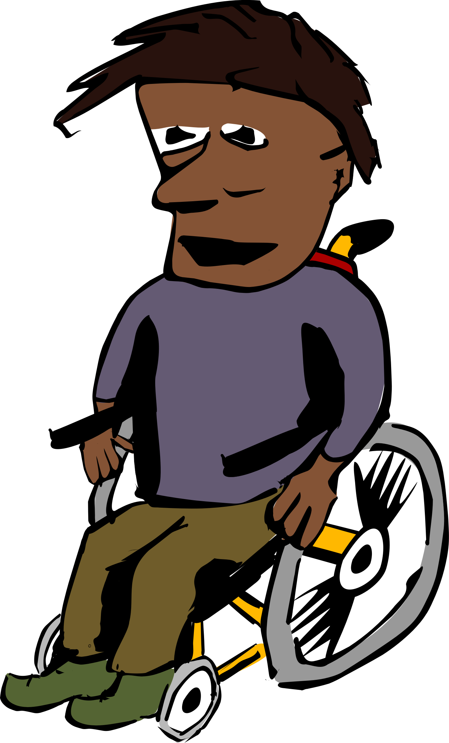 clipart man wheelchair