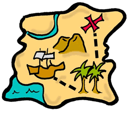 pirate clipart map