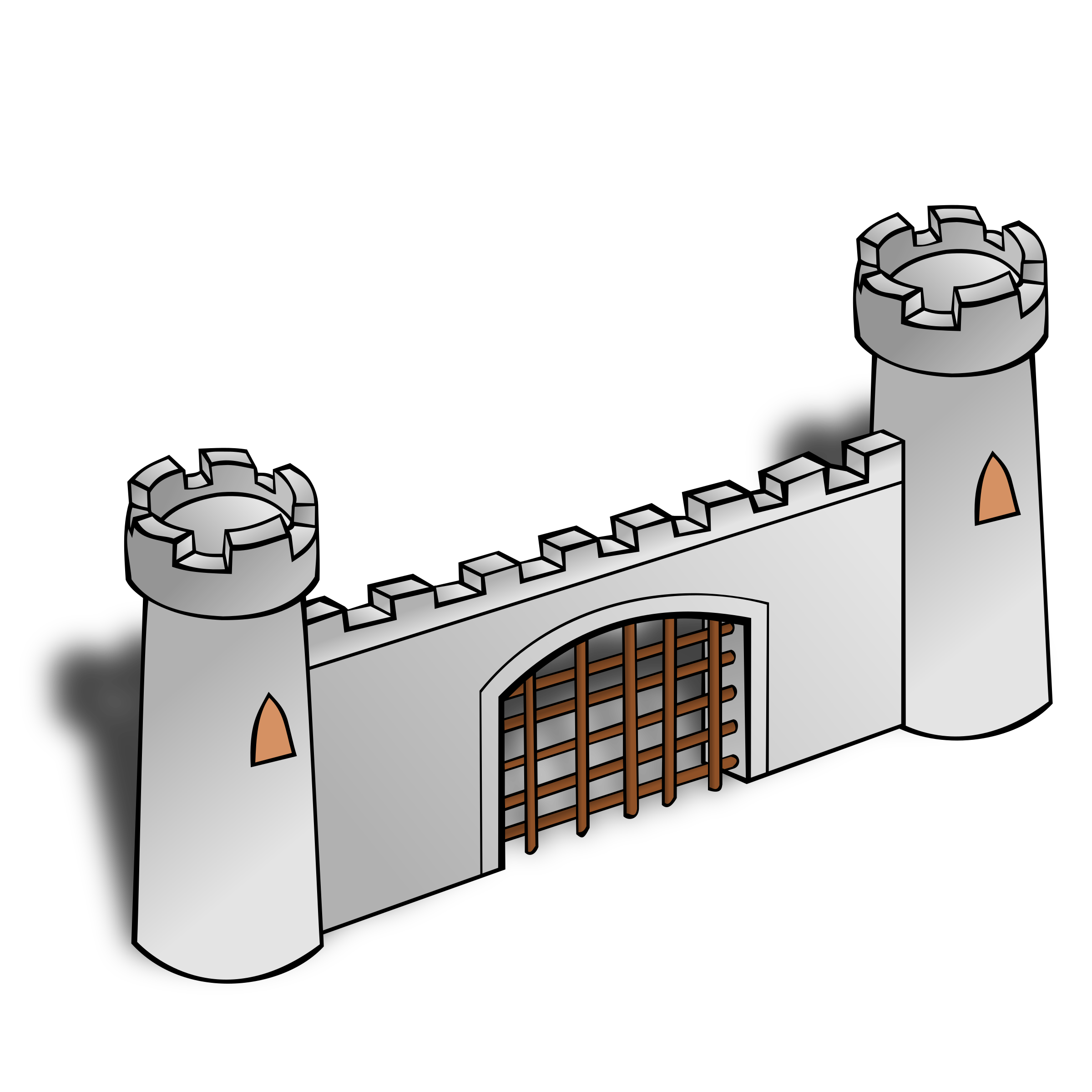 gate clipart outline
