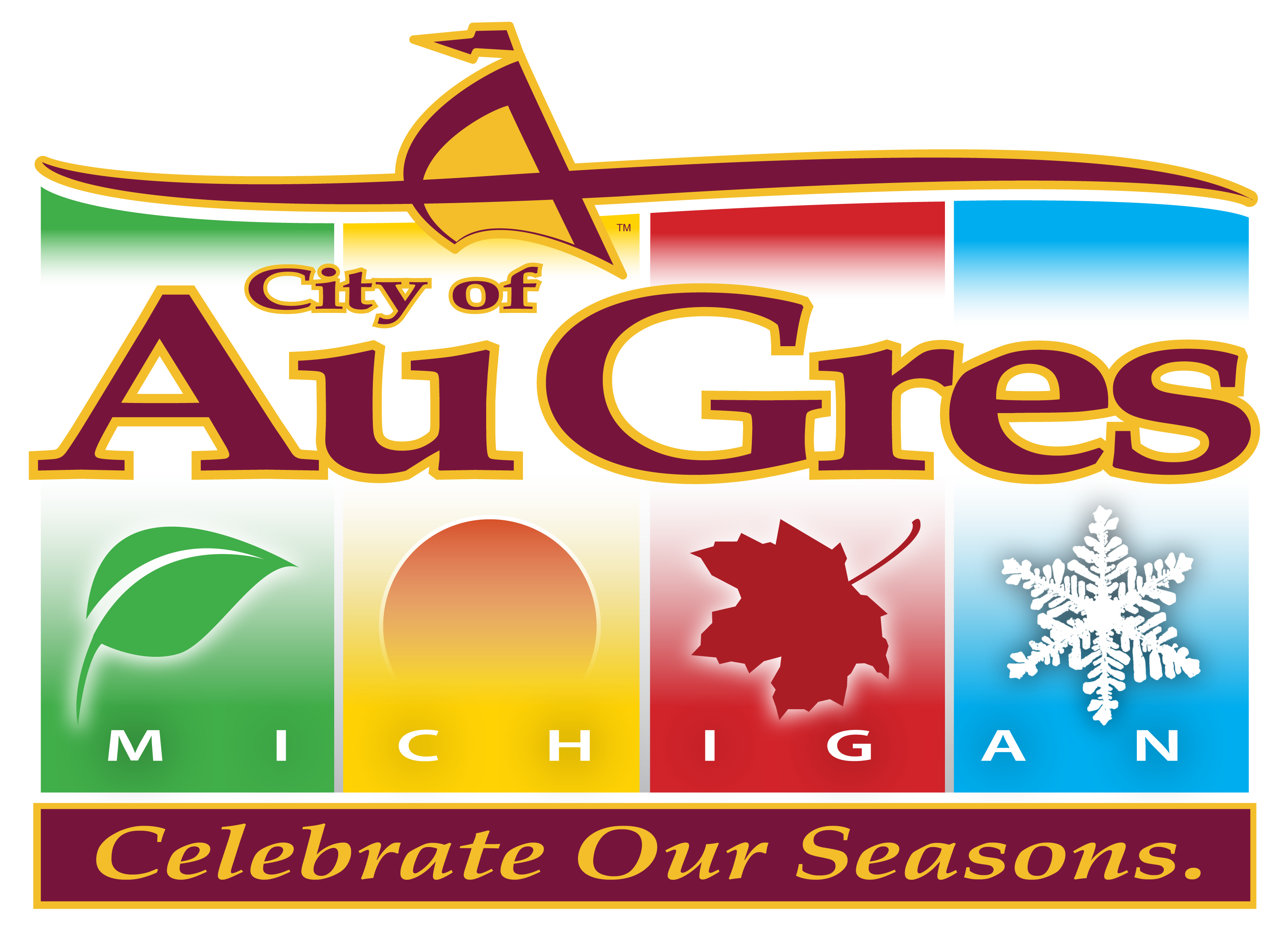 City of au gres. Clipart map campground map
