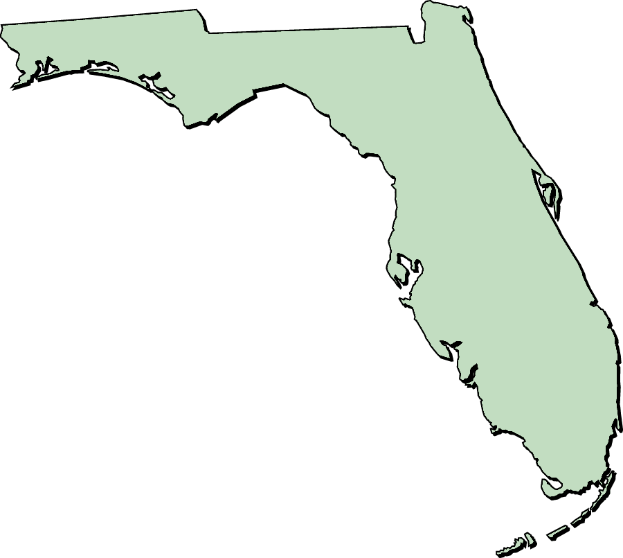 Style maps in colors. Florida clipart logo