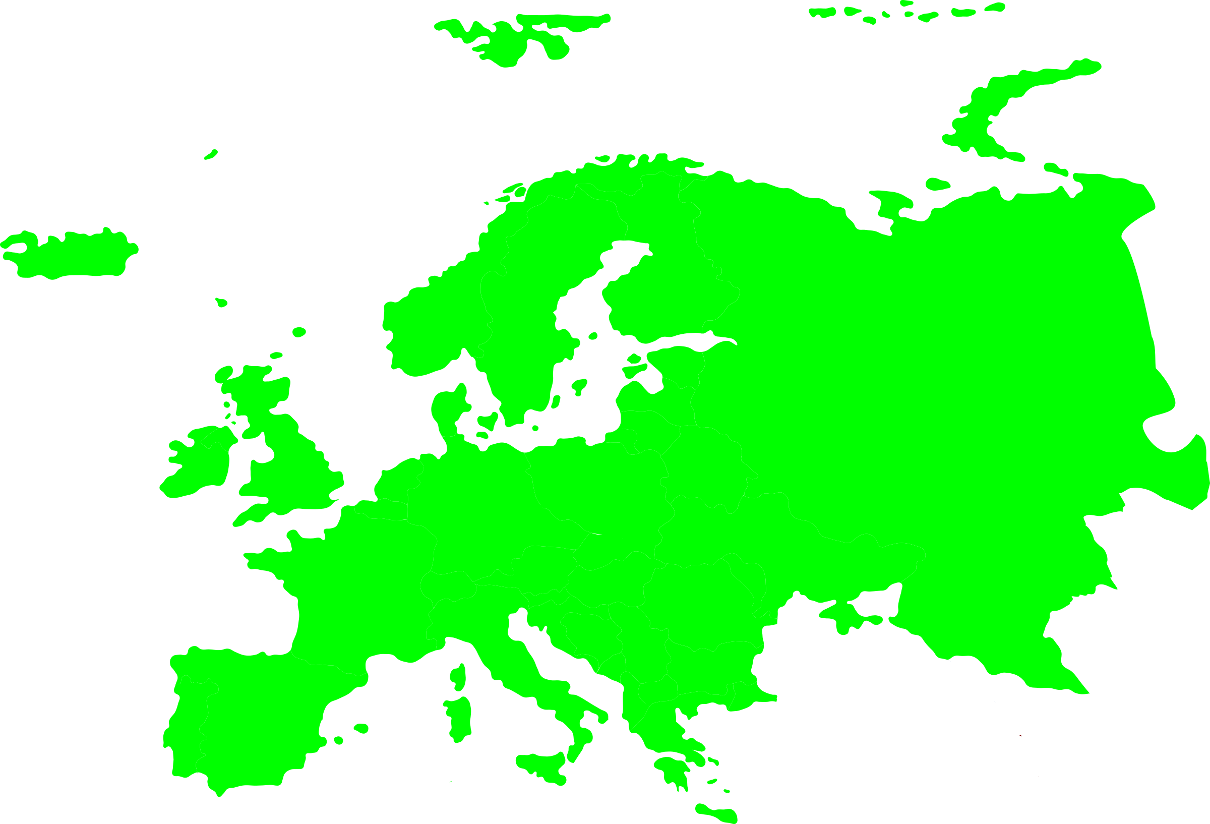 European. Clipart map continent