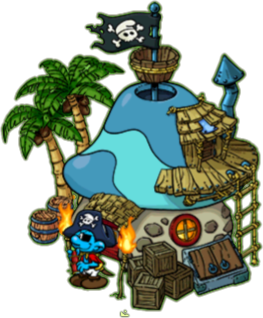 clipart map deserted island