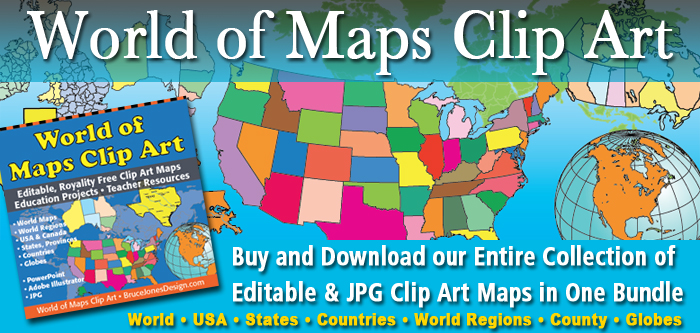 map clipart editable