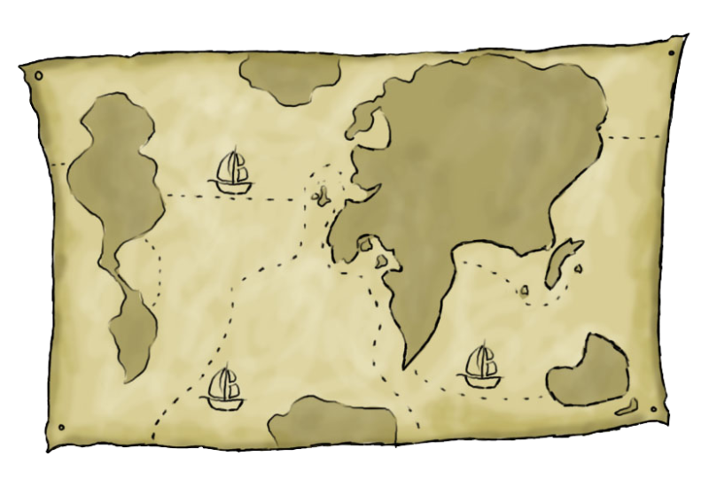 map clipart folded