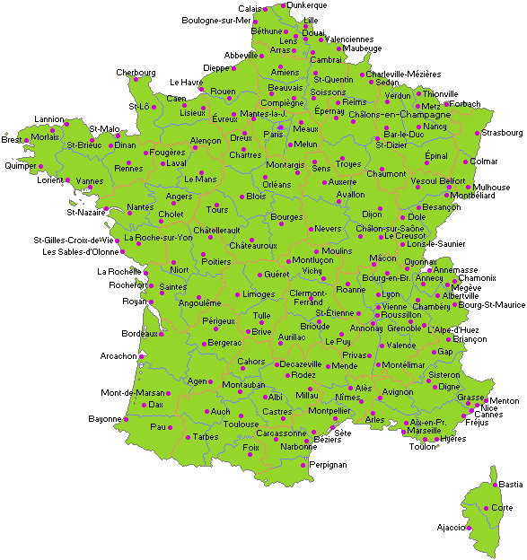 clipart map france map