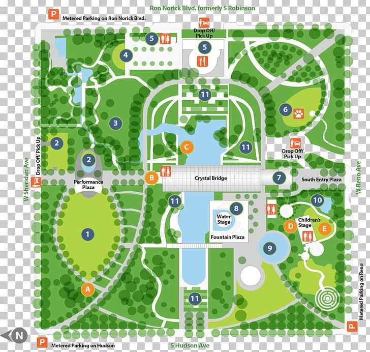 Garden clipart map. Myriad botanical gardens cox