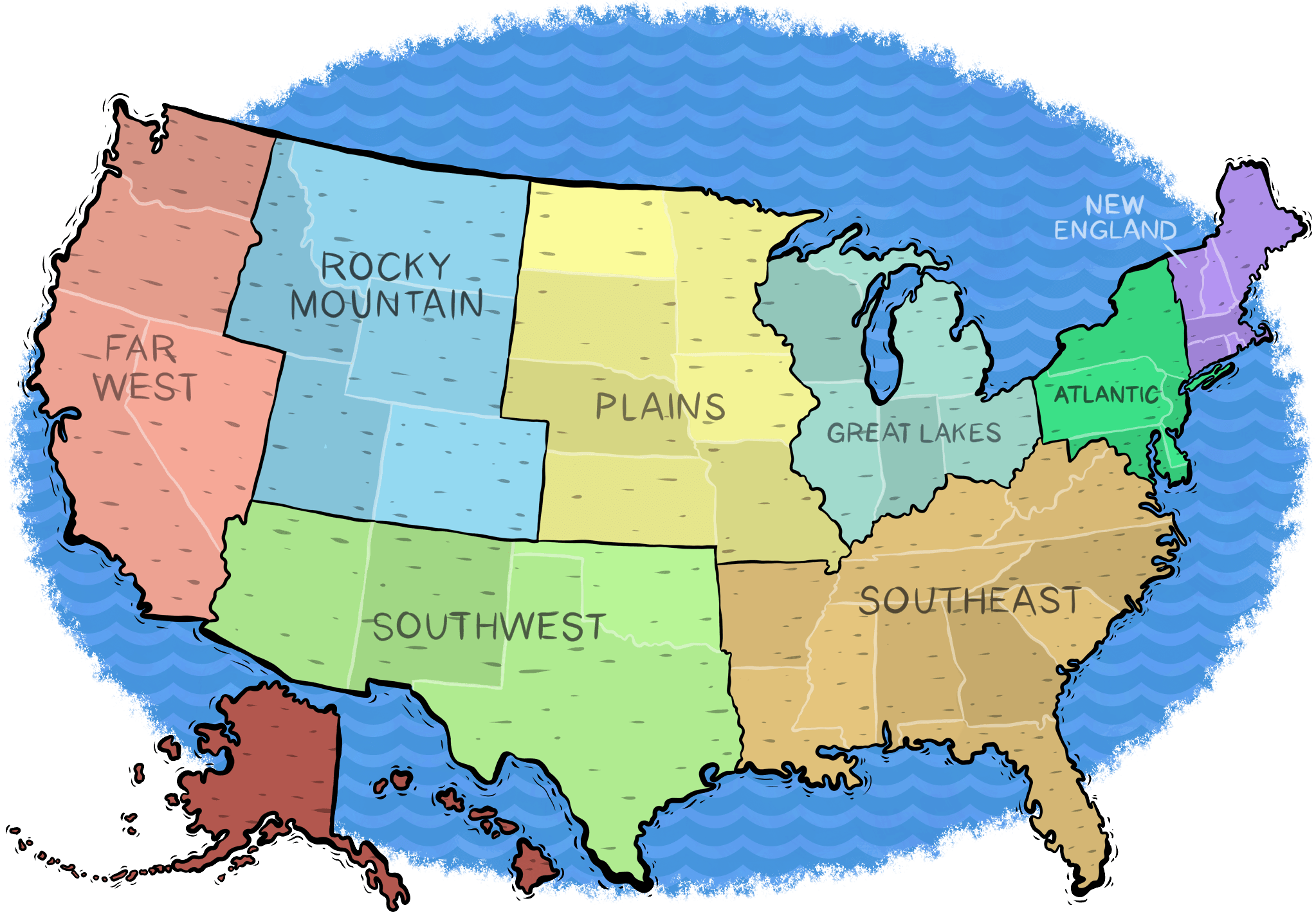 Us Map. United States Map. USA Map West. Дальний Запад США карта. Western states