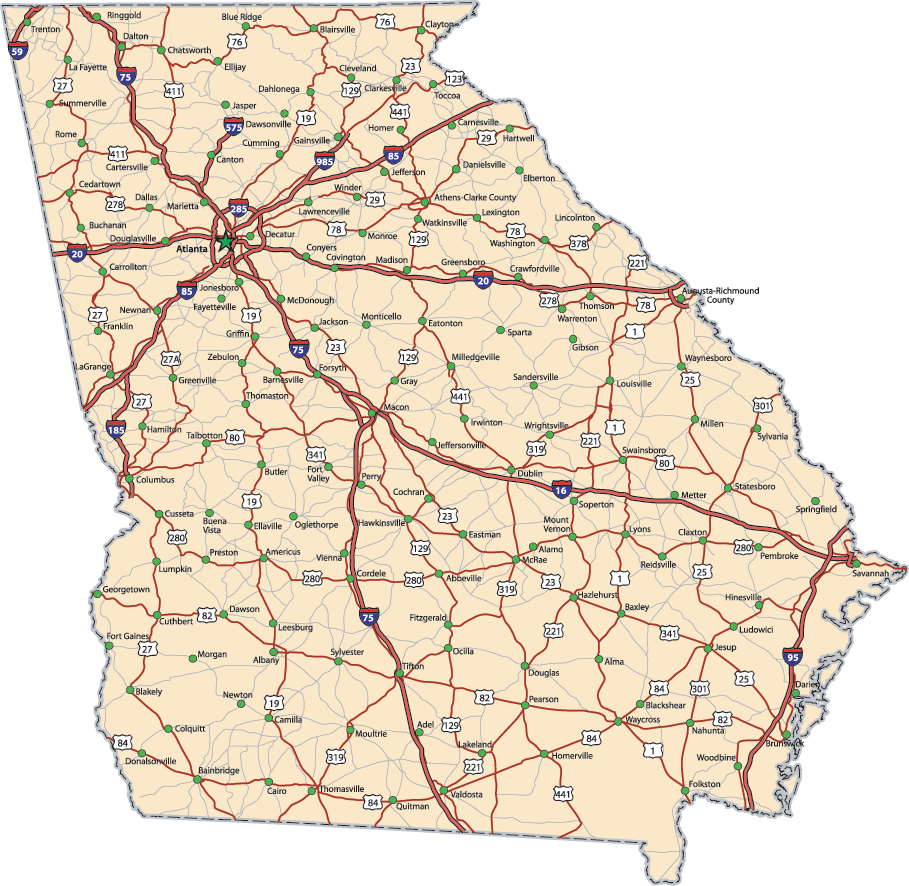 clipart map highway map