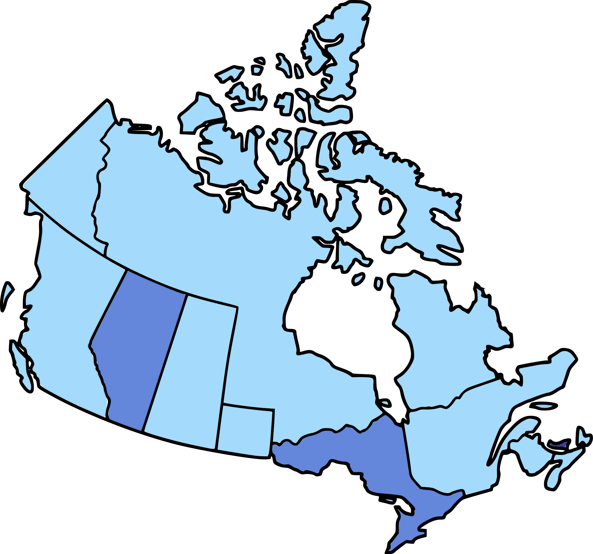 clipart map map canada