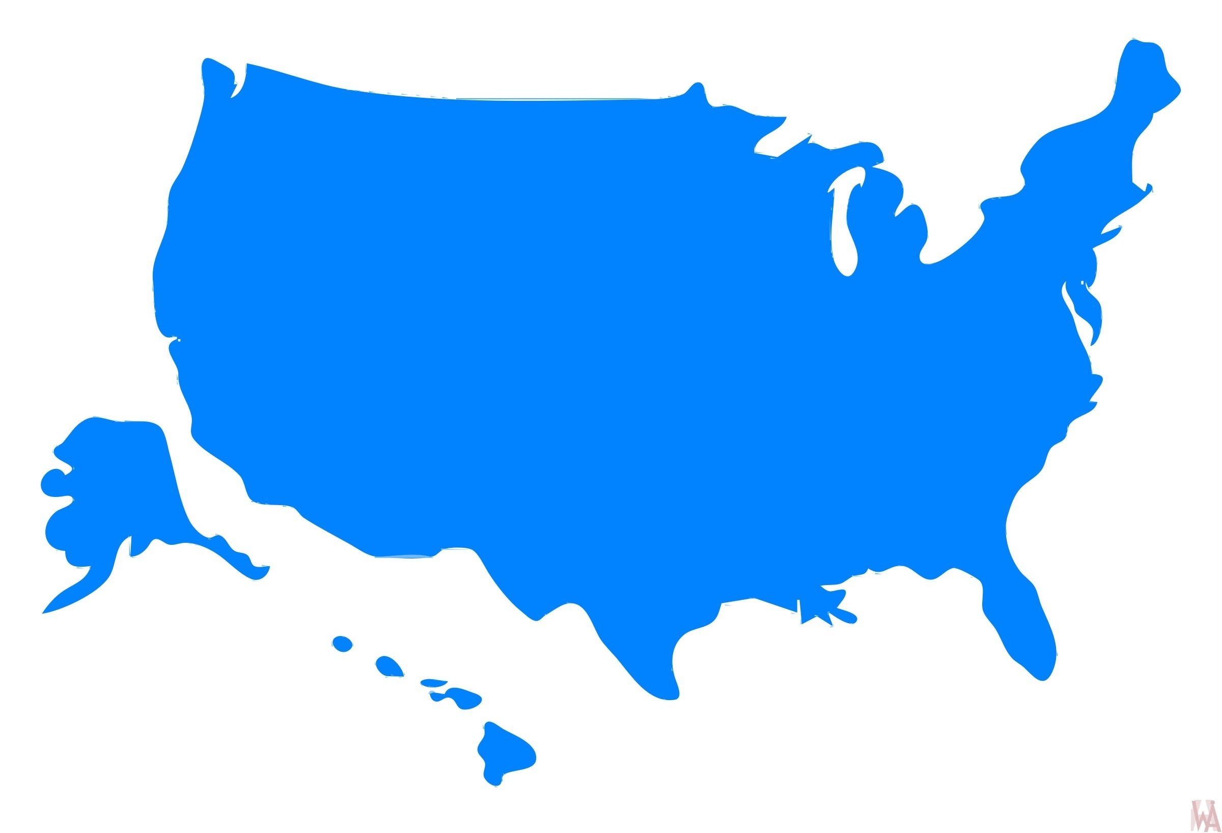 clipart map map usa
