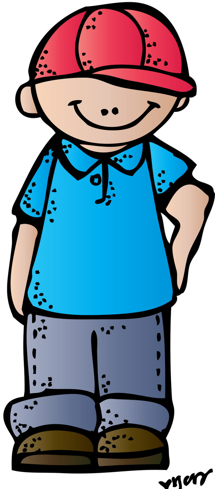 old clipart 1 boy