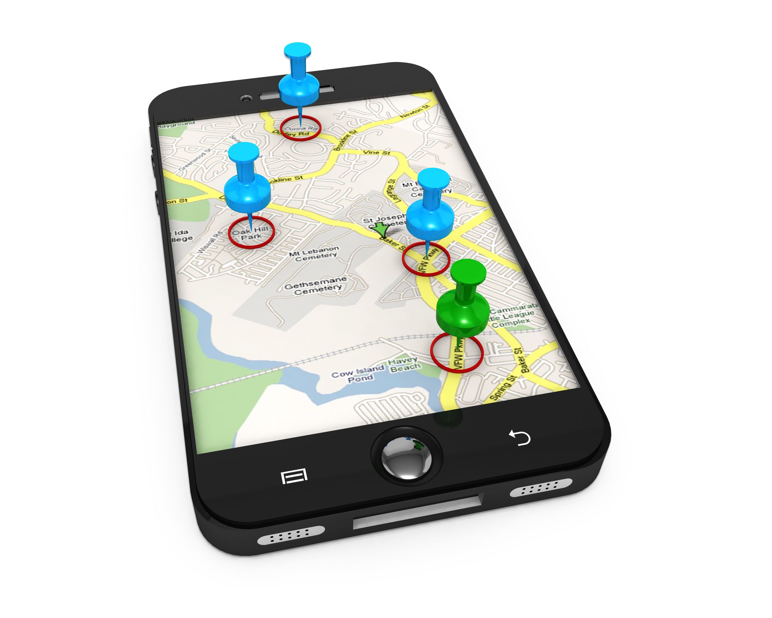 Clipart map phone.  d graphic of