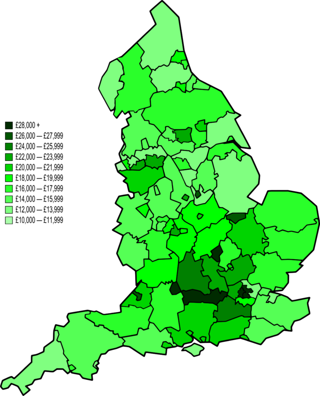 Geography of england wikiwand. Financial clipart per capita income