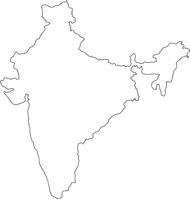Clipart map scout map. India outline secret garden