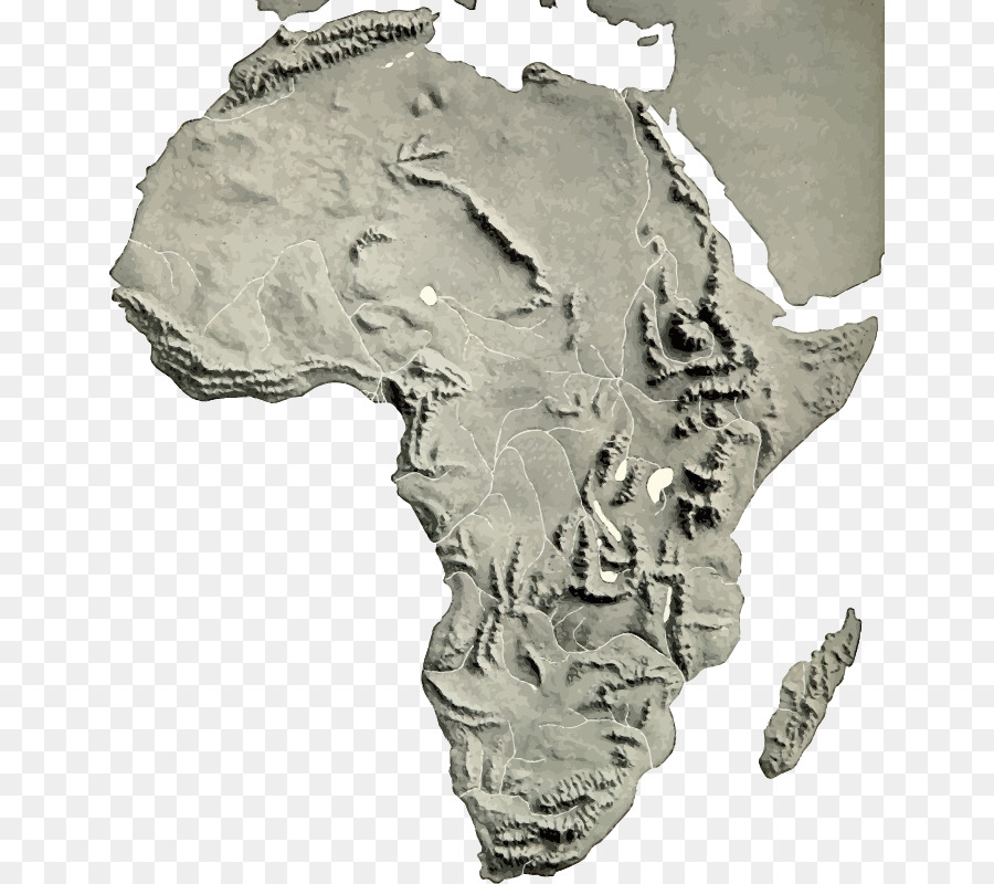 Cartoon africa head transparent. Map clipart terrain