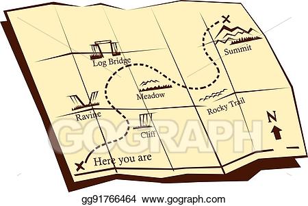 map clipart trail map