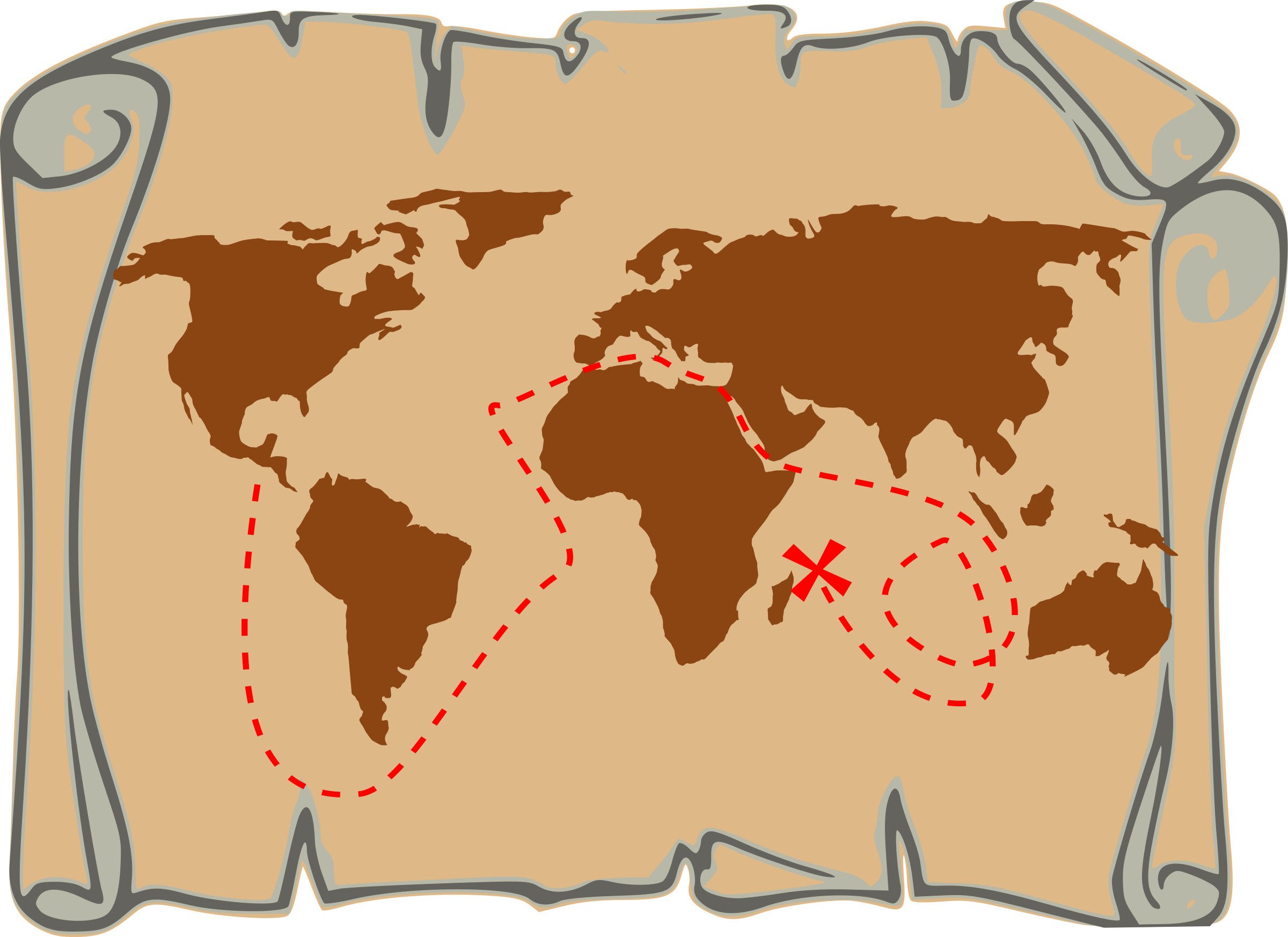 pirates clipart map