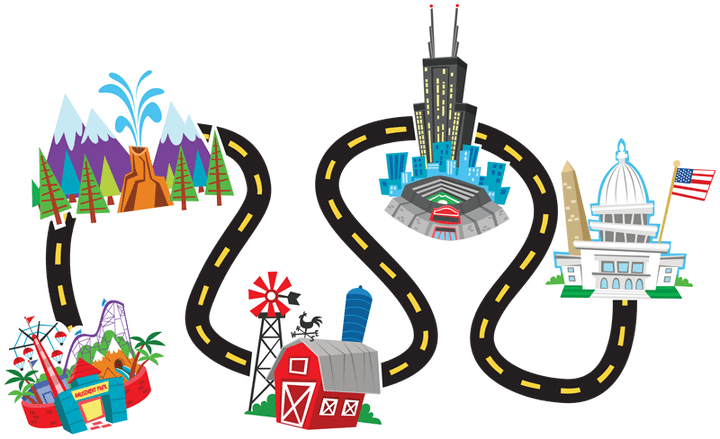 Traveling clipart trail map. Free k pictures full