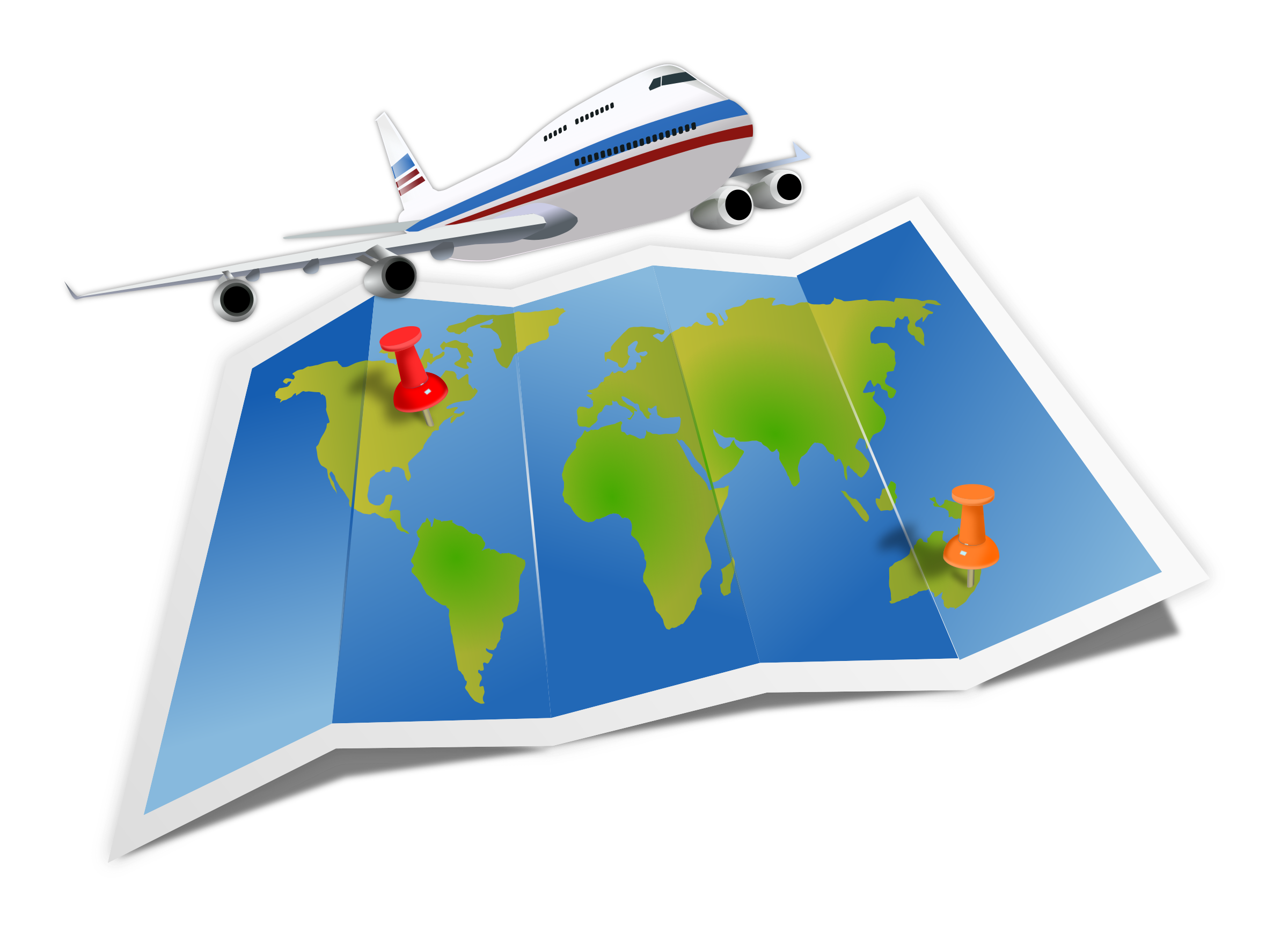 clipart map travel map