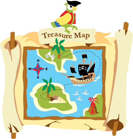 maps clipart treasure hunting