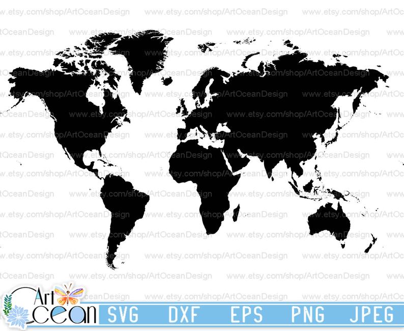 clipart map word map