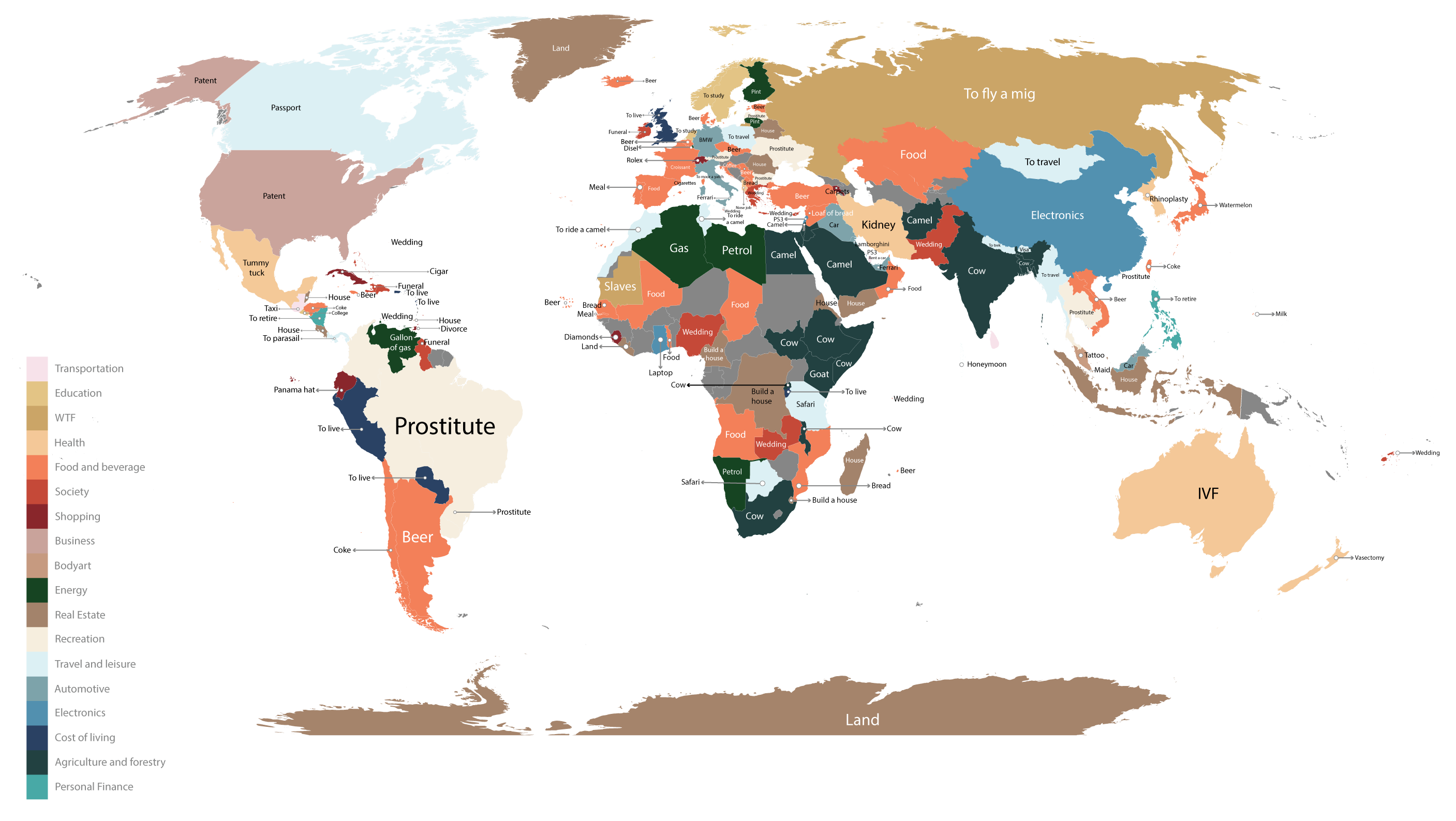 clipart map world food